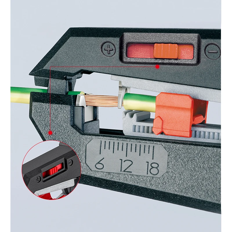 KNIPEX 12 62 180 Automatic Insulation Stripper Lightweight Convenient Wire Stripping Knipex Hand Tools