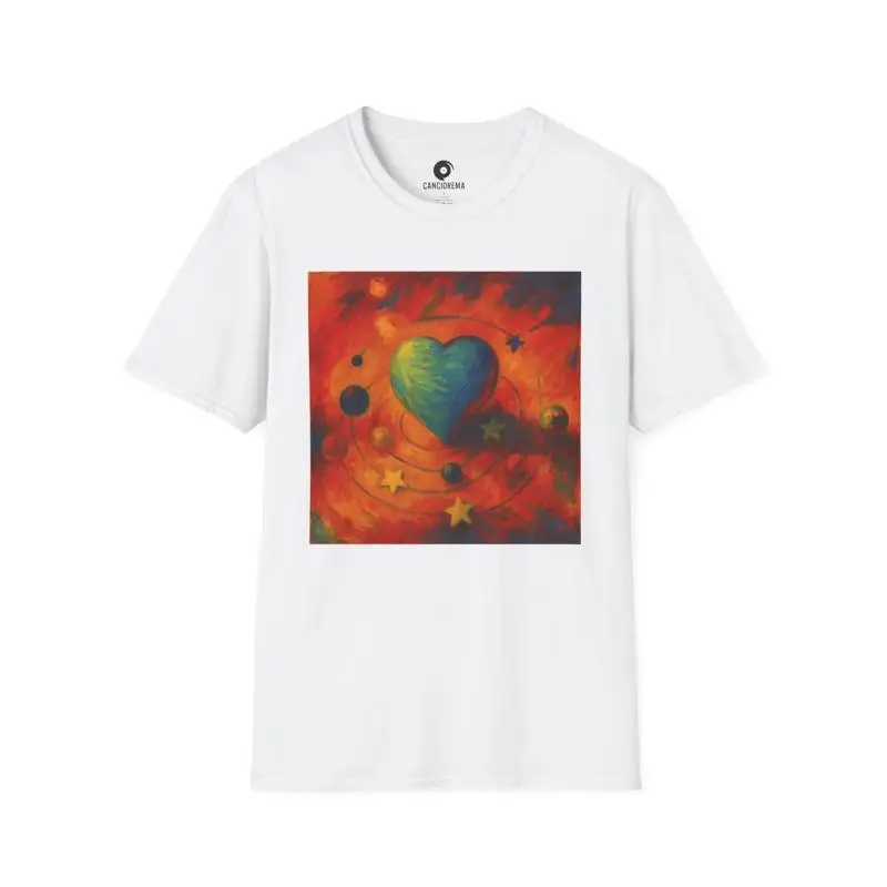 Camiseta estéreo Dinamo Coraz n en ìrbita Arte Tipo Oleo Inspirado Soda