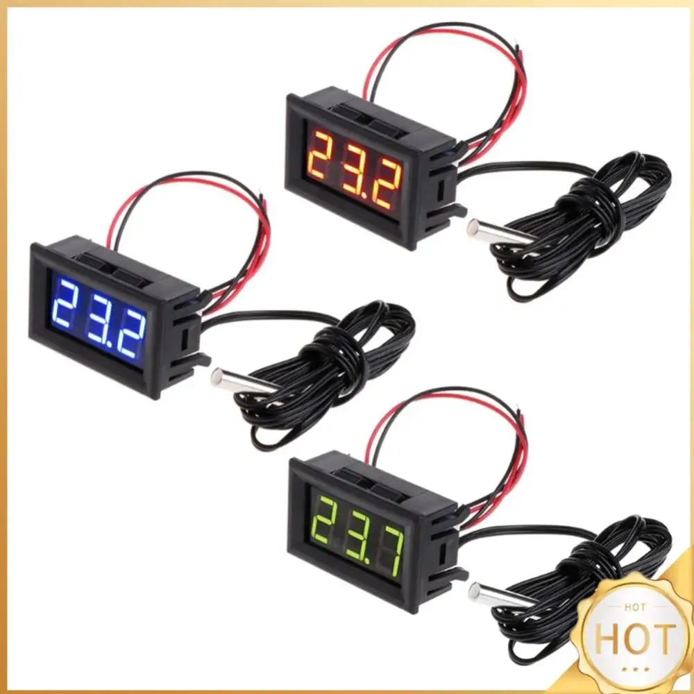

0.56inch LED Digital Thermometer Tester Panel Gauge DC 5-12V Thermometer Sensor with Sensors Probe Temperature Instrument