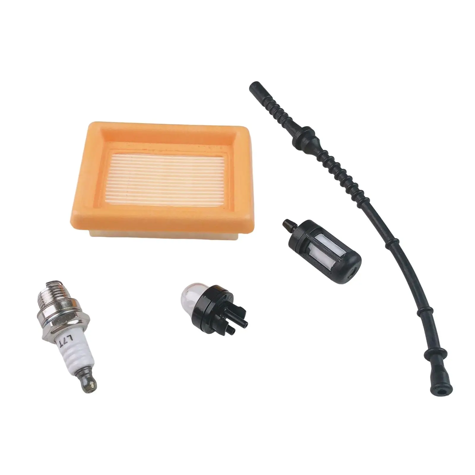 Fuel Filter Spark Plug Air Filter Primer Bulb Parts Set for FS400 FS450 String Trimmer Durable Replacement