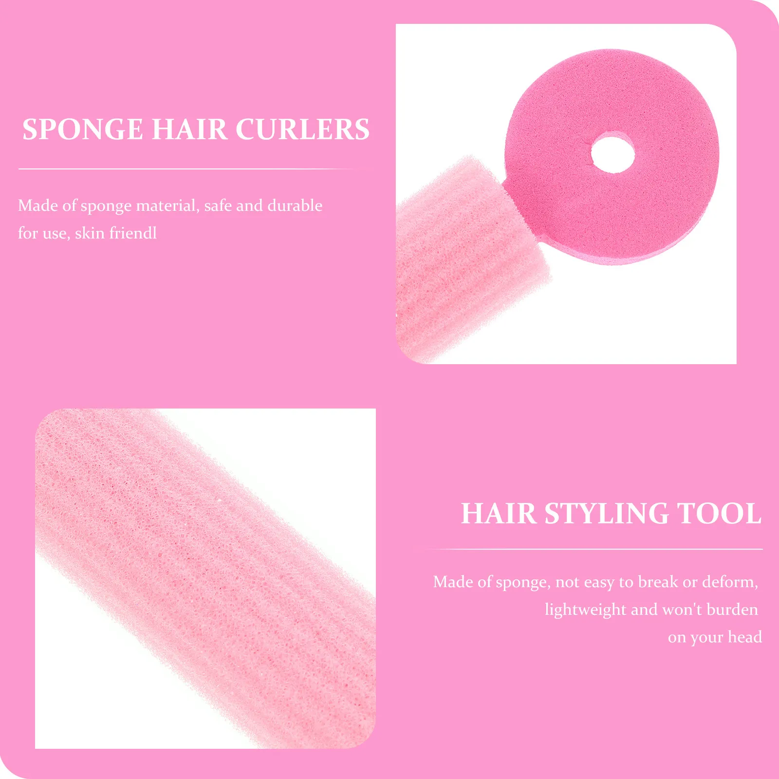 

9Pcs Sponge Hair Rollers Ultra Light Comfort Fit Reusable Curling Rods for Sleeping Styling Wavy Curls Without Heat Damage