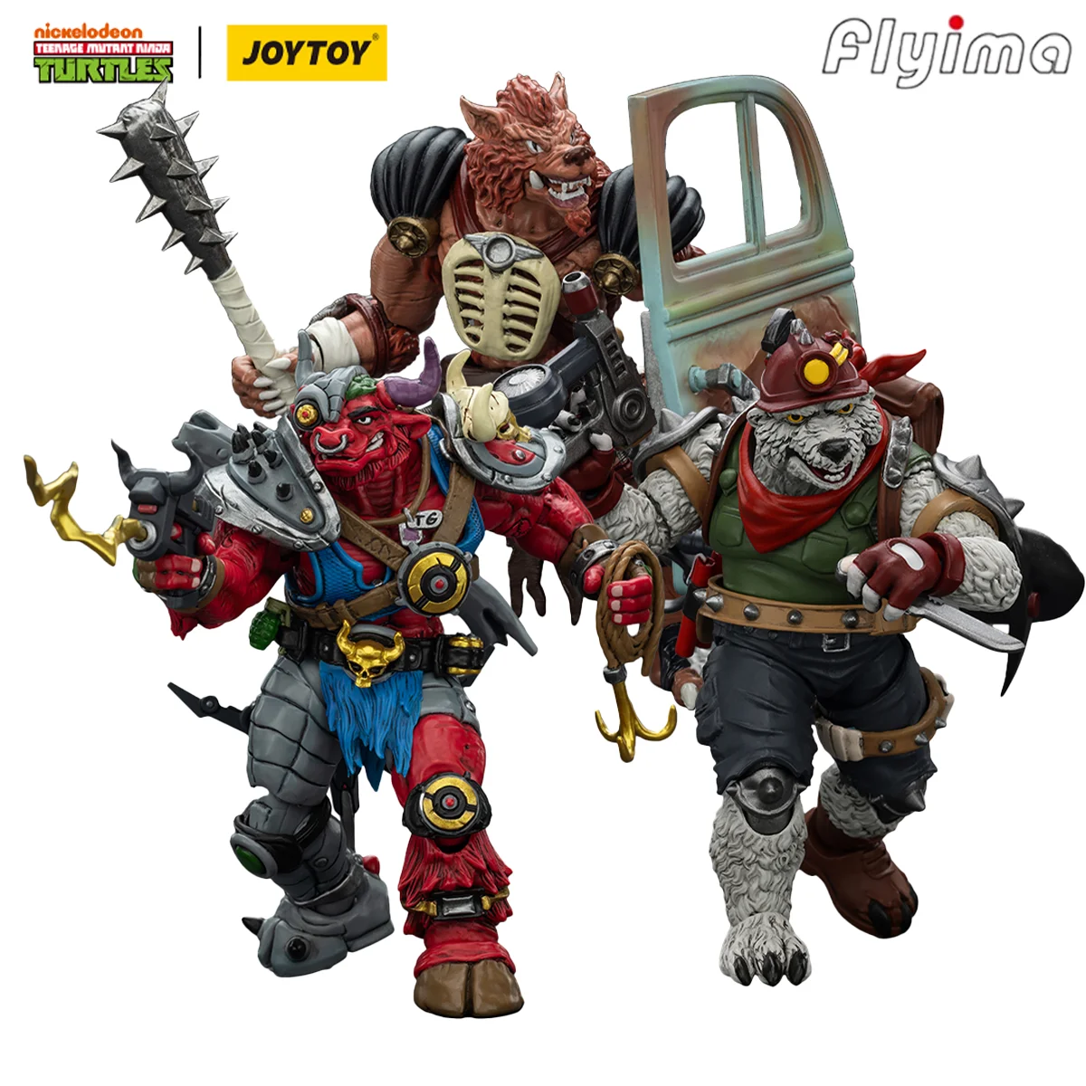 

[IN STOCK] JOYTOY TMNT 1/18 Action Figures TMNT-Dirtbag-Groundchuck-Rahzar 3PCS Model Gift