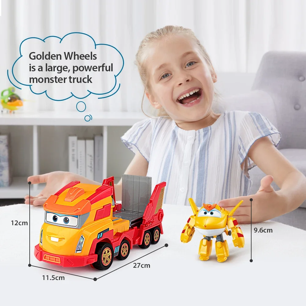 Super Wings Golden Wheels Transformujący Pojazd 3w1 Samolot Tor z Figurkami MINI