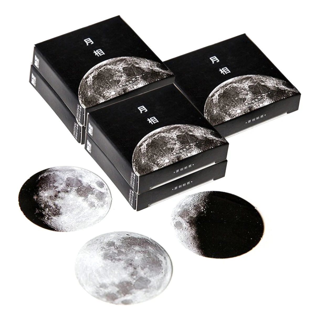 

5 Packs 45 Pieces DIY H Stickers Self Adhesive Stationery Kraft Moon Plants Scrapbooking Label Papers Gift Packaging