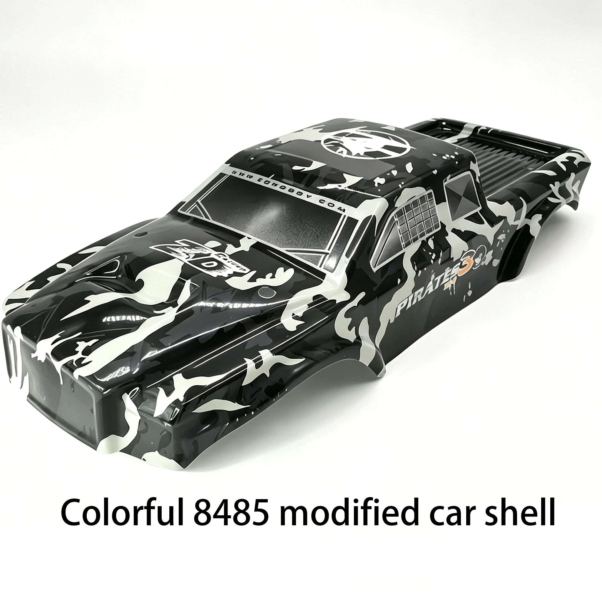 New RC remote control car 1:8 Bigfoot car modification upgrade shell 330 wheelbase PVC soft shell with light sticker