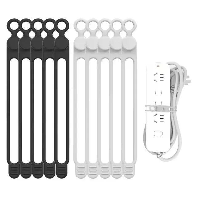 Siliconen kabelbinder, kabelorganizer, kabelbandjes, herbruikbare snoerband, reiskabelorganizer, schattige elastische band, draadbinder