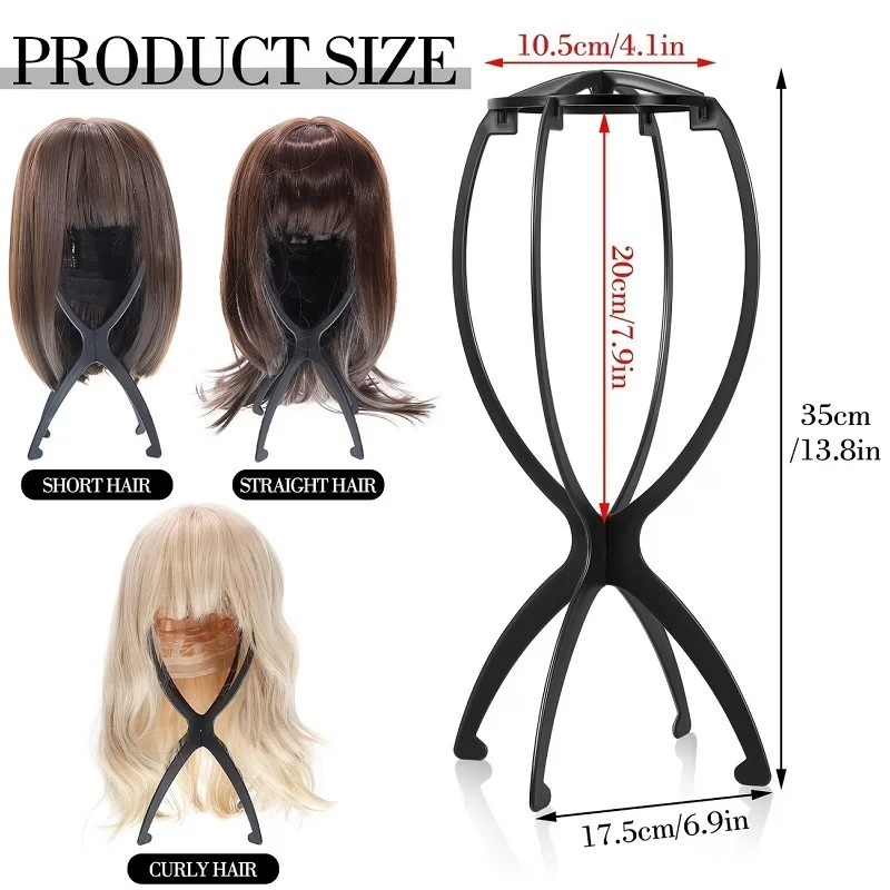 Wig Stand Wig Head for Multiple Wigs And Hats for Travel Display Wig Styling Collapsible Wig Holder Durable Wig Display