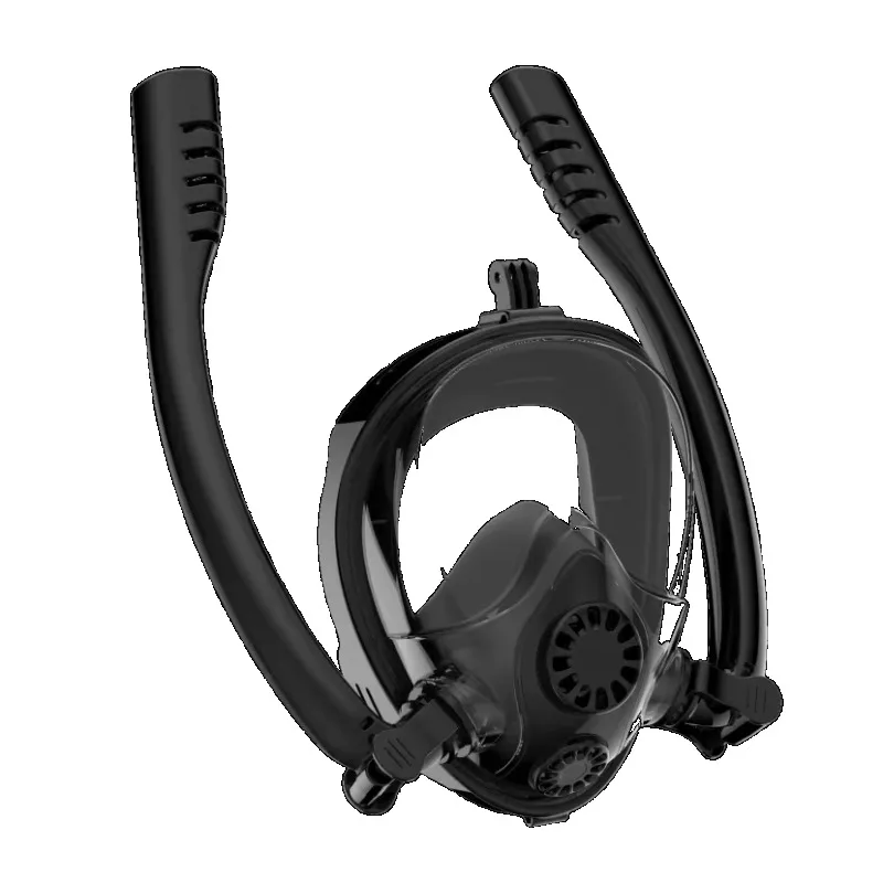 

Wholesale Detachable Camera Mount Snorkeling Mask 180 Panoramic View Double Tube Full Face Snorkeling Diving Mask