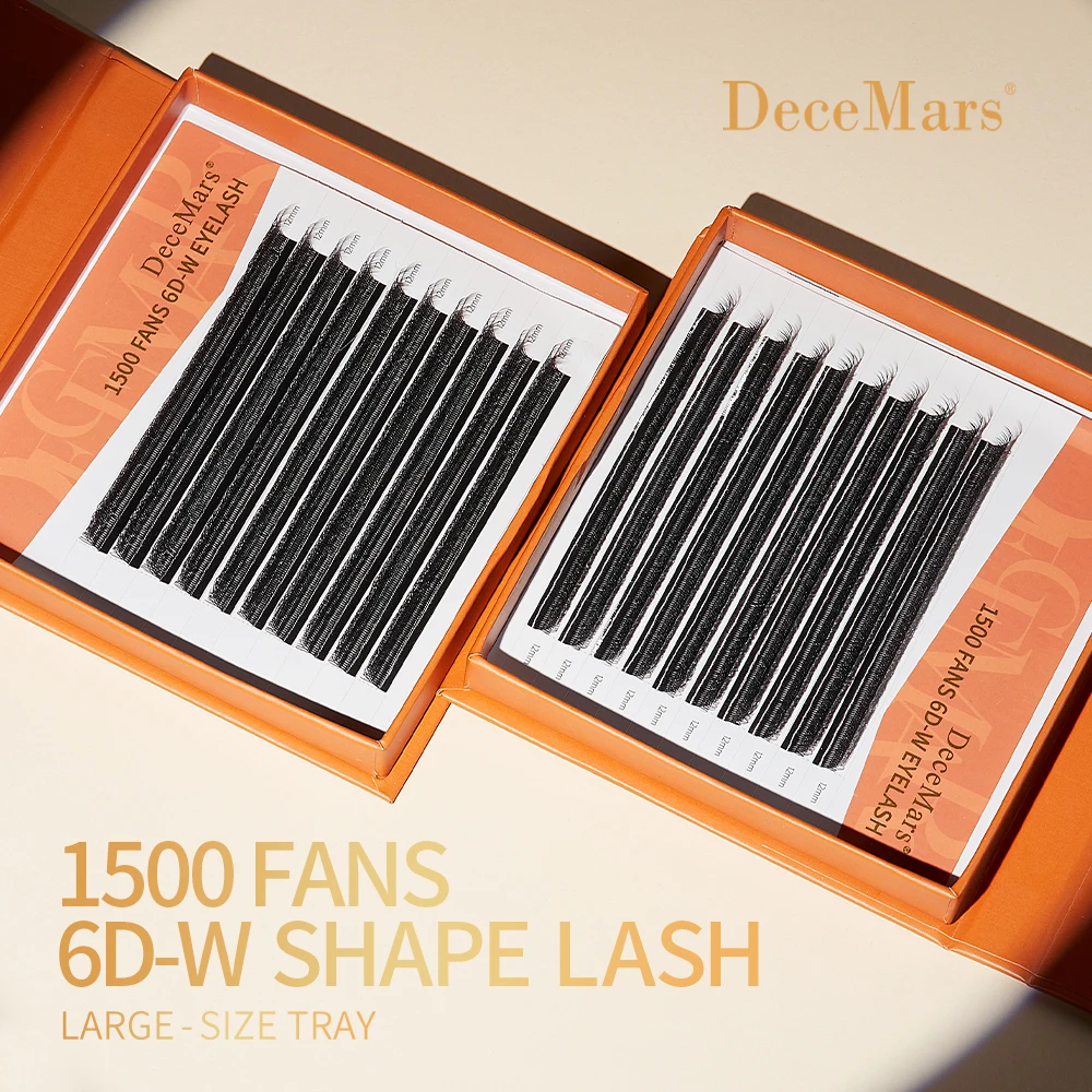 DeceMars Large Amount 6D W Eyelash Extension Large-size Tray 1500 Fans