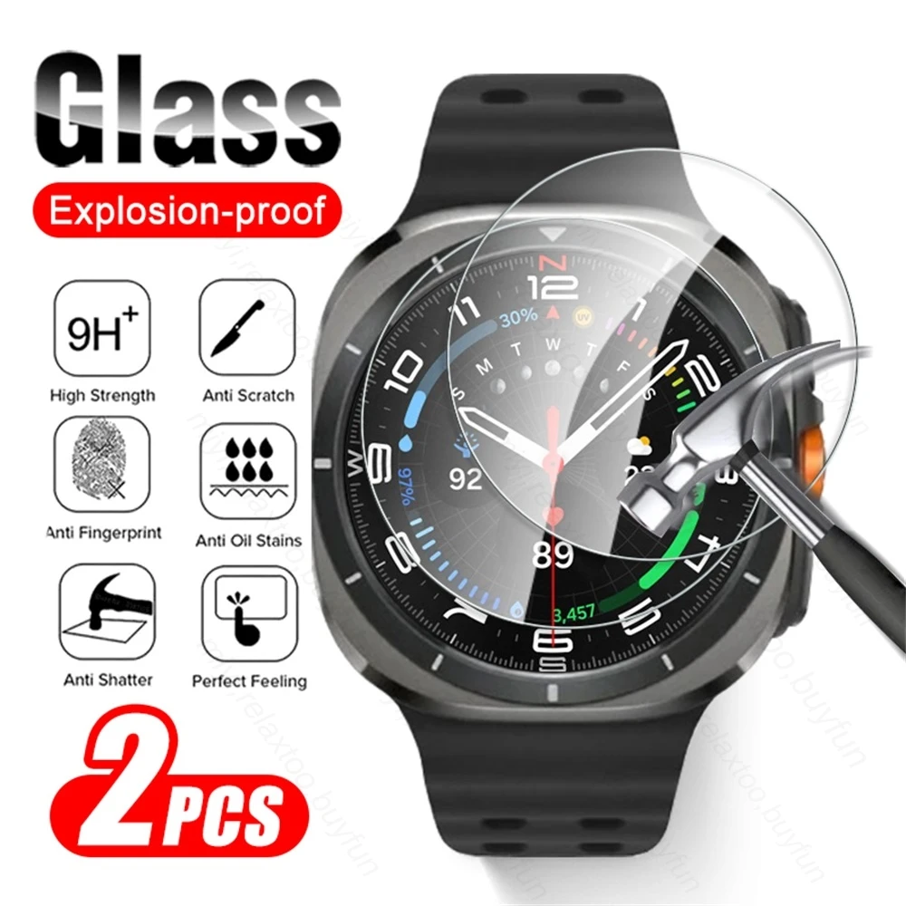 

Закаленное стекло для Samsung Watch Ultra 45 мм 2 шт. 9H Защита экрана для Galaxy Watch 7 Watch 7 40 мм 44 мм защитное стекло