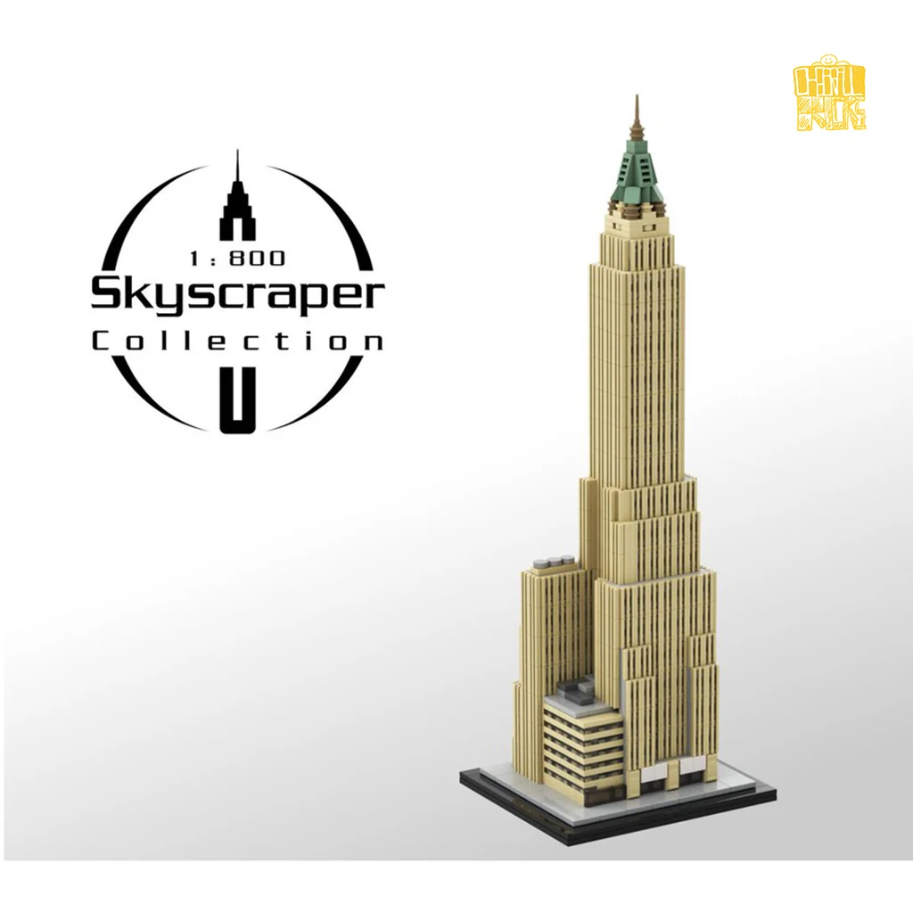 MOC-130597 40 Wall Street 1:800 Scale Bank of Manhattan Model With PDF Drawings Building Blocks Bricks Birthday Christmas Gifts