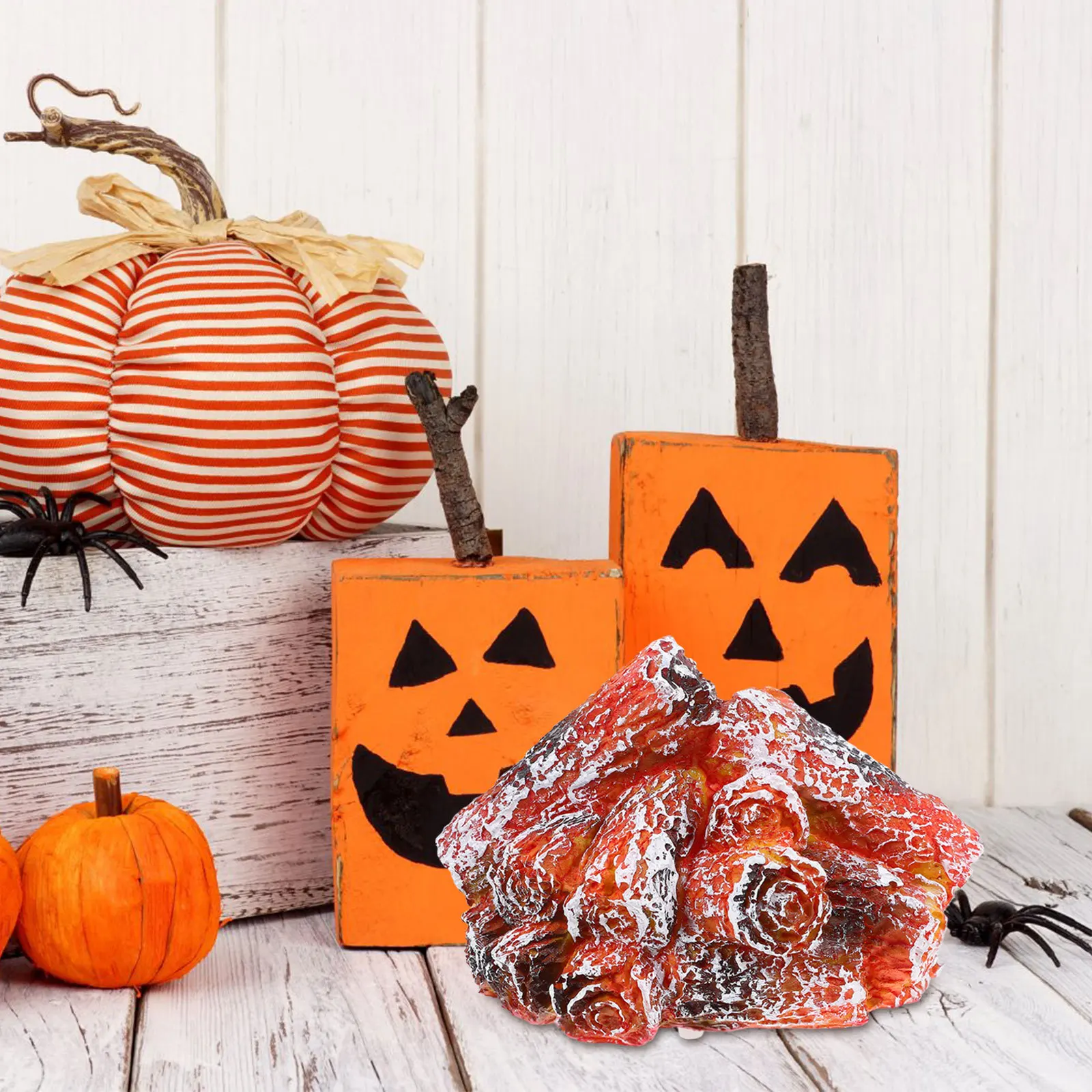 

USB Powered Resin LED Fake Fire Lamp Realistic Charcoal Flame Light Fireplace Campfire Decor Fake Fire Lamp LED USB Flame Light