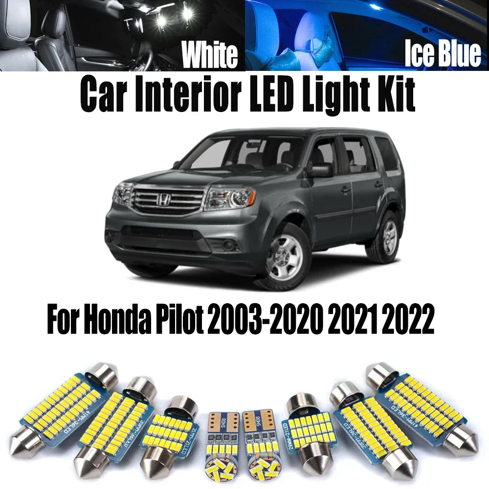 Canbus For Honda Pilot 2003- 2021 2022 Car Accessories LED Interior Map Dome Door Trunk Vanity Mirror Bulbs Reading Light Kit