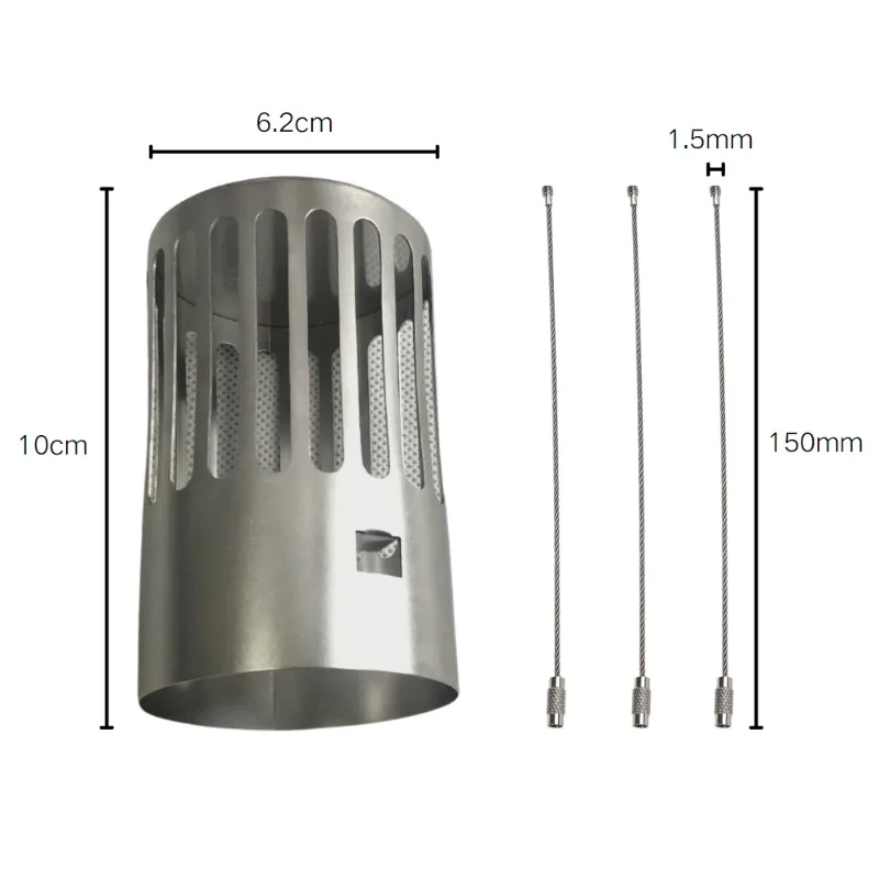 Hot Stainless Steel Spark Arrester Tent Furnace, Camping Wool Stoves, Ultra Light, Rainproof Cap, Fireproof Star Chimney Caps