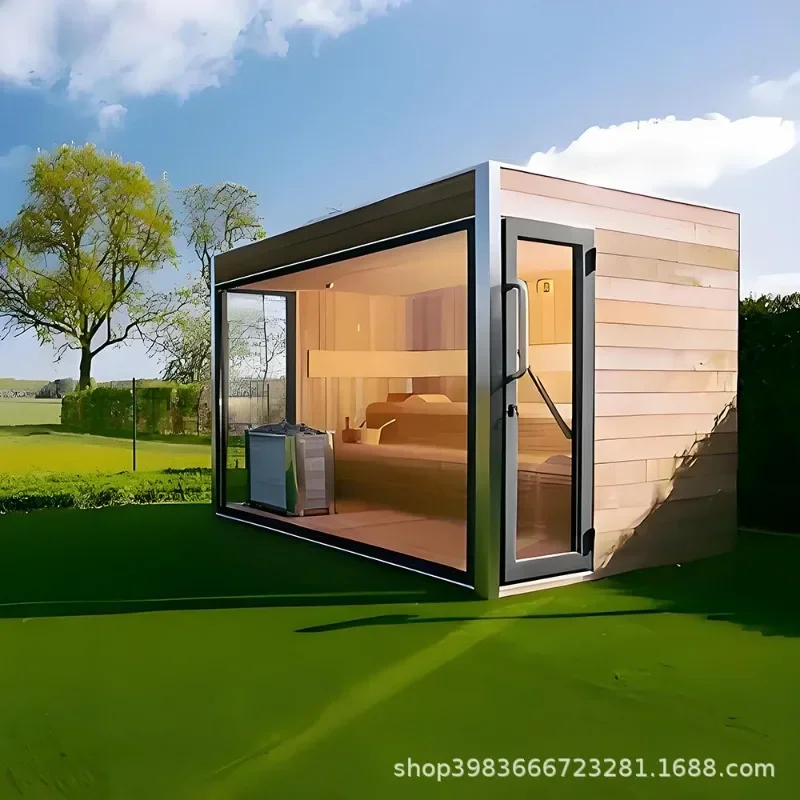 Sauna room Solid wood steam steam room Electric stove Far infrared firewood stove Optional heated outdoor sauna