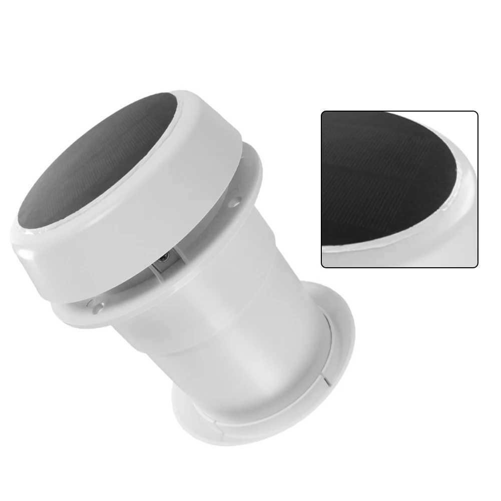 12V Solar Powered Roof Exhaust Fan Vent Mushroom Style for RV For Trailers with Quiet Motor and Intelligent Sensor