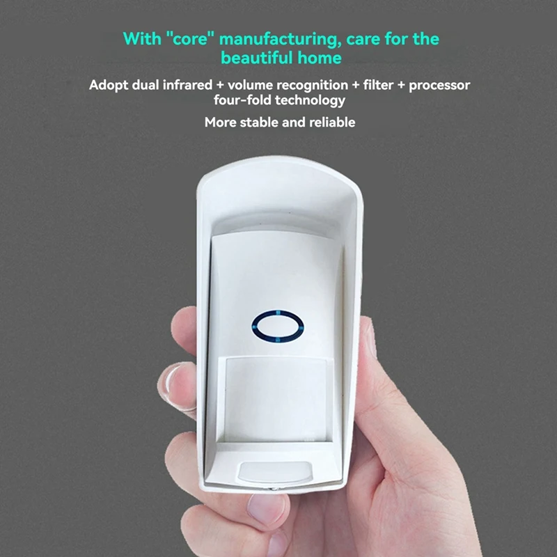 433 МГц Беспроводная PIR-сигнализация Датчик движения Инфракрасный детектор с иммунитетом животных Водонепроницаемый уличный инфракрасный детектор