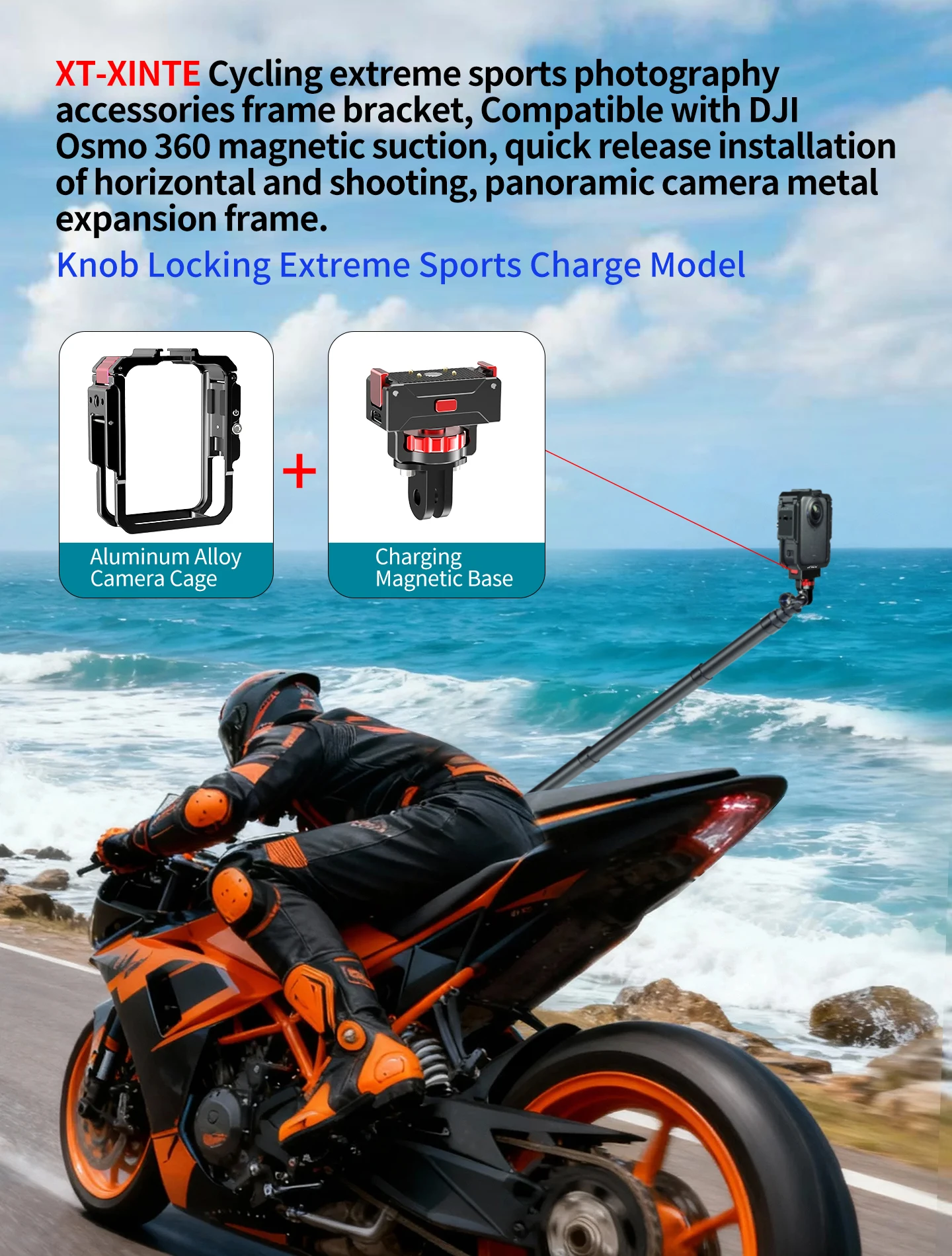 Schutzhülle Kamerakäfig-Set für DJI OSMO 360, Zubehör, Rahmen aus Aluminiumlegierung, 1/4 ARRI Cold Shoe Adapter Shell – Detail 20