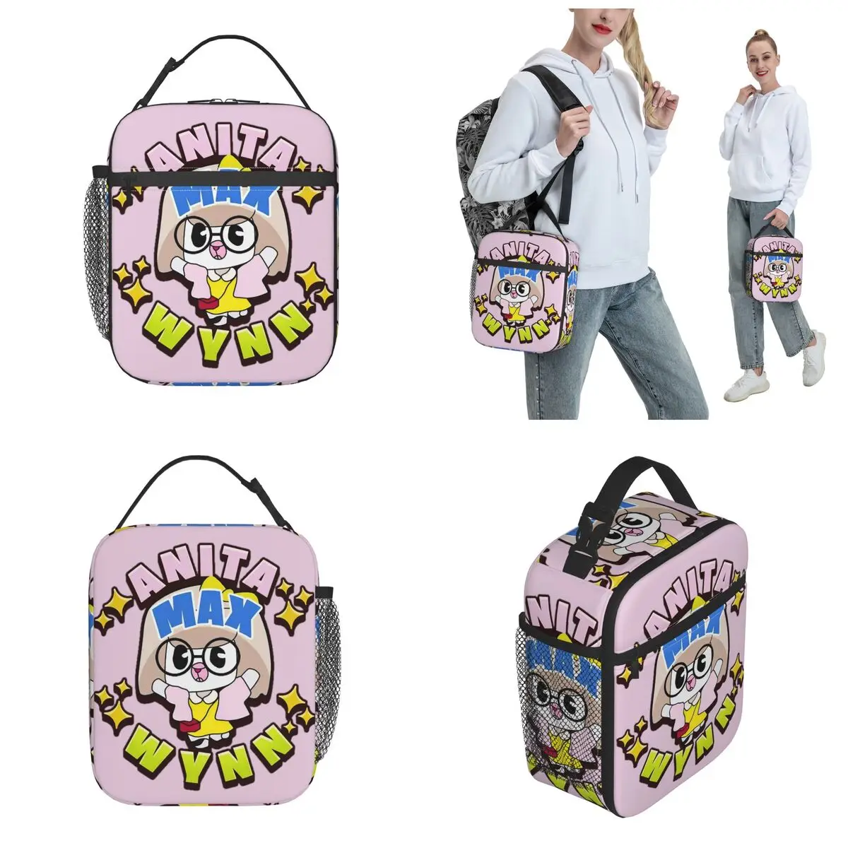 Anita Max Wynn Funny Meme Insulated Lunch Tote Bag For Picnic Hiphop Food Container Portable Cooler Thermal Lunch Box