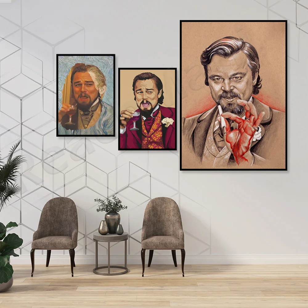 Calvin Candie poster, Leo Laughing Django Meme inspiration poster, funny poster #2