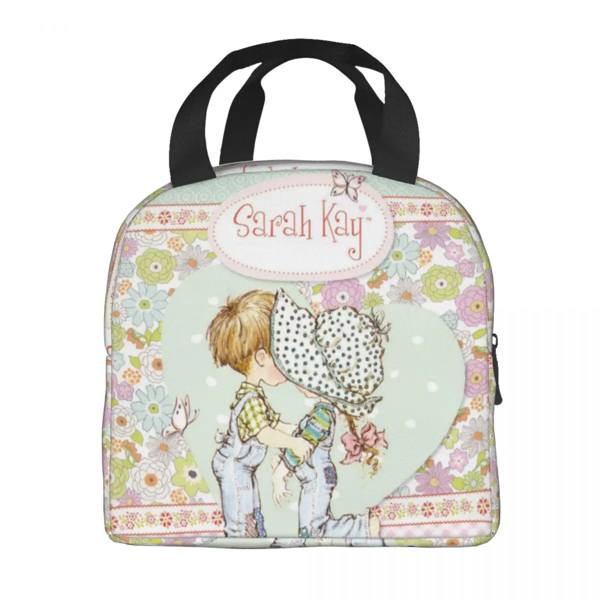 Custom Sarah Kay Girl Cartoon Animation Insulated Lunch Bags for Women Resuable Cooler Thermal Bento Box Kids School Children