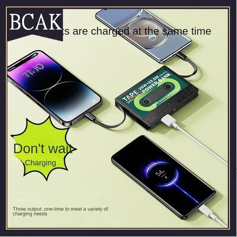 BCAK  Brand discount store  10000mAh  mobile power supply 22.5w portable creative digital display large capacity fast charging