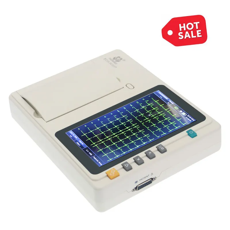 

Hot sale! Hospital cheap price advanced digital 3 channel portable ecg machine, China brand manufacturer