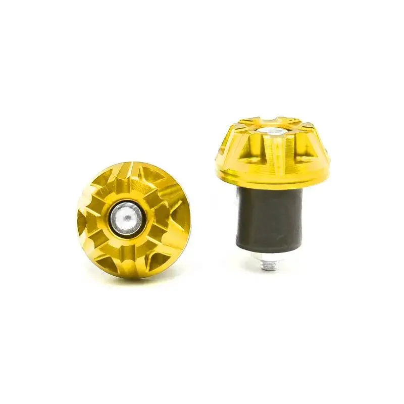 2 Pcs Motorcycle Handlebar End Plug Aluminum Alloy OD Fashionable Front Grips Cap Gear Balanced Silver Tone
