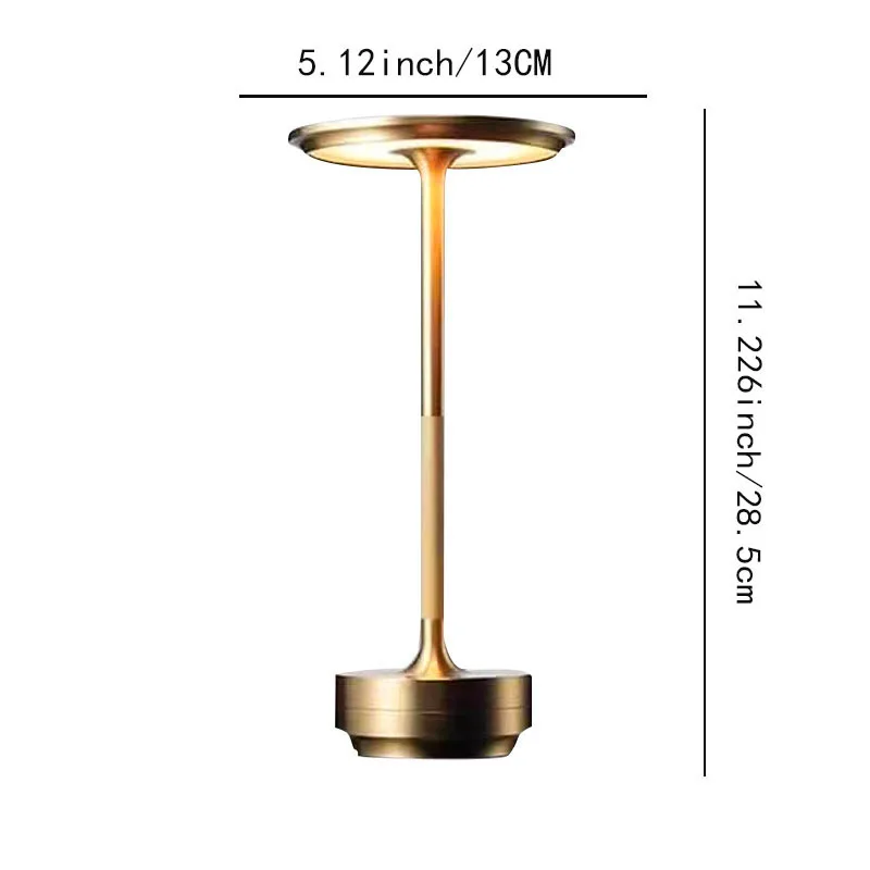 1Pcclassic Touch Sensor Led Tafellamp Oplaadbare Bureaulamp 3 Kleur Instelbare Temperaturen Moderne Stijl Led Nachtlampje Lt046