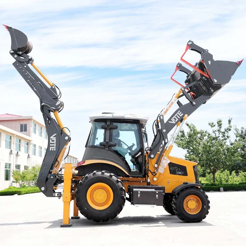 バックホウローダー用小型ミニトラクター,大容量ディガーローダー