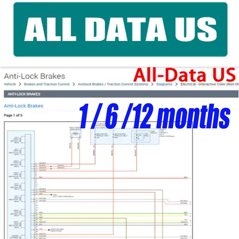 ALLDATA US Online Account Automotive Repair Software With OEM Color Wiring Diagram Trouble Code Workshop for RENOLINK 2.10