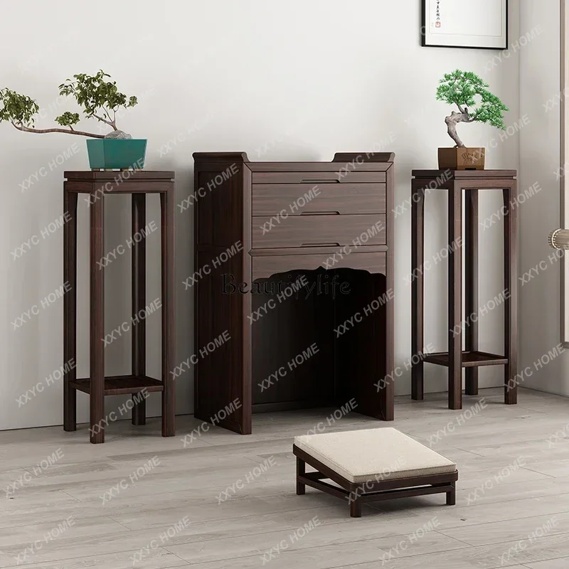 

HMJsolid wood landlord cabinet New Chinese-style altar cabinet for table incense case household