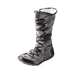 TMA EYES Winter Warmth Long Washed Contrast-Stitch Lace Side Zipper Women's Boots