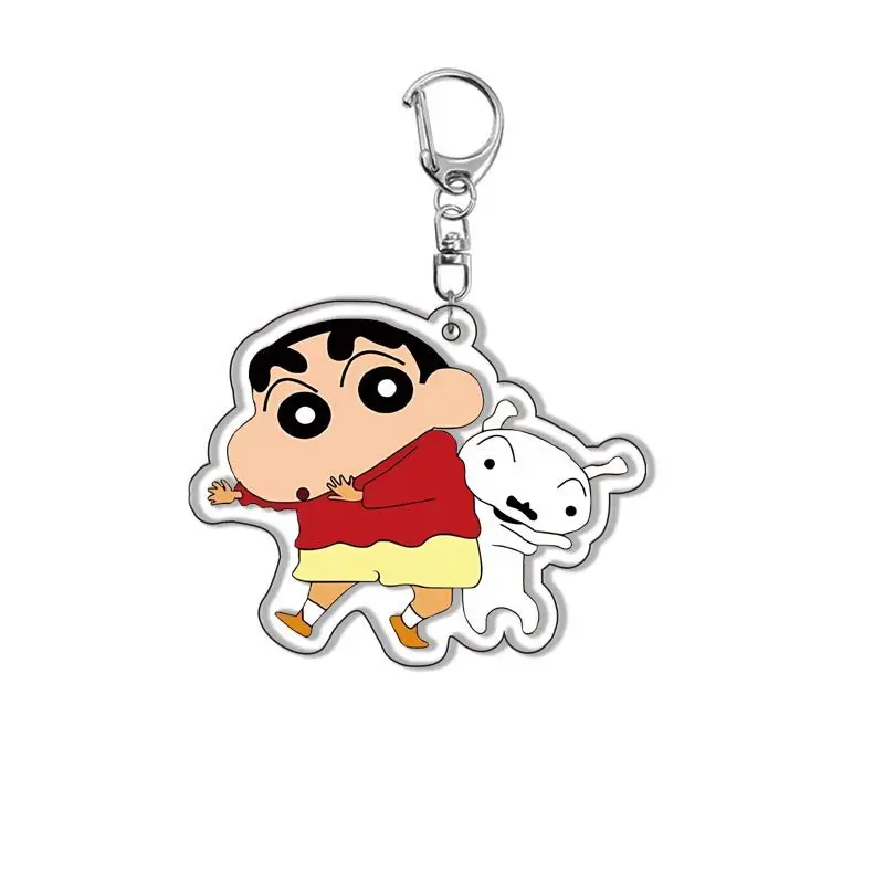Recycled Acrylic Keychain for Crayon Shin-Chan Shinnosuke Nohara Peripheral Keychain Backpack Pendant Couple Pendant Gift
