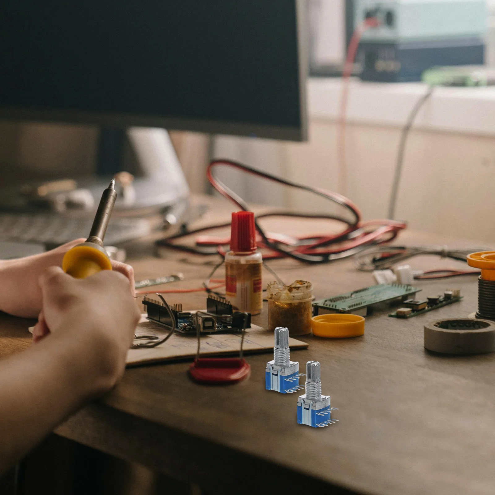 

5Pcs Multi-Position Rotary Switch Metal Encoder Precise Control Miniature Potentiometer Replacement for Audio Industrial Home