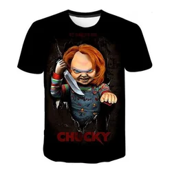 Hohhor Chucky Graphic T Shirt 3D Movie Child's Play Printing T-shirts For Men Kid Fashion Short Sleeves Unisex Clothing Tops Tee