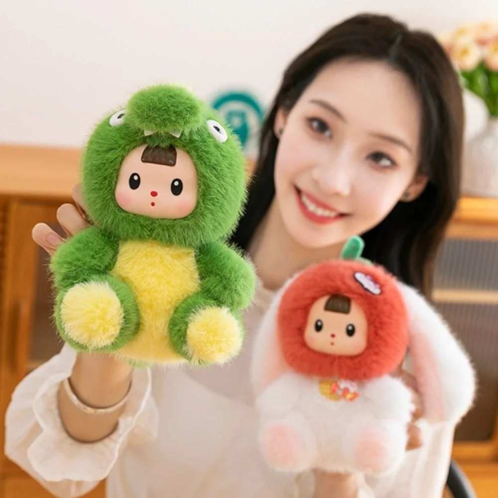 

Little dinosaur Tomato Rabbit Plush Toy Cartoon Cute Little Raccoon Plush Doll Soft 17cm Animal Strawberry Cat Doll