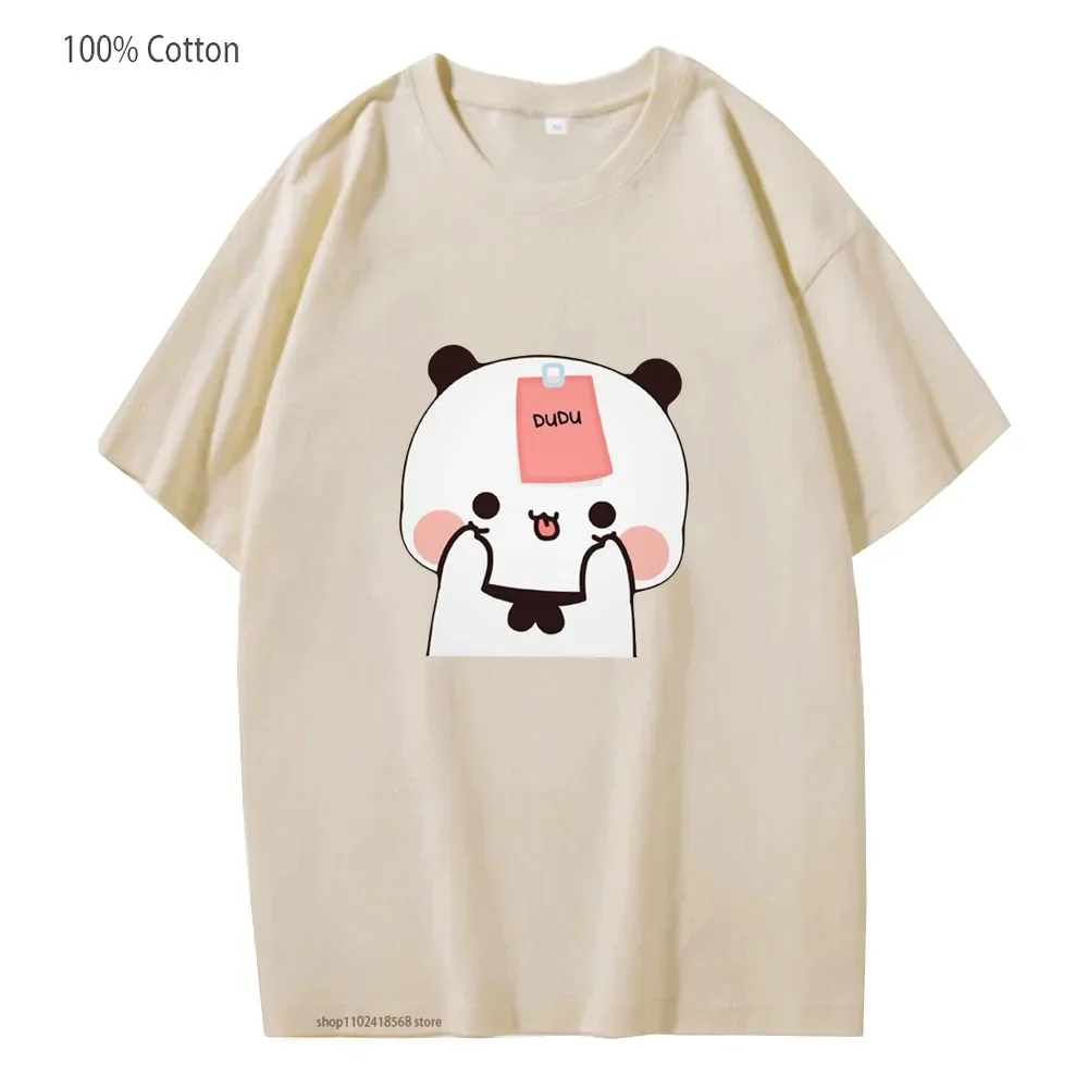 Couple Bubu Dudu T-Shirts Kawaii Cute Graphic Tshirt 100% Cotton Summer Clothes Short Sleeve Tees O-Neck Top Women Men Clothing