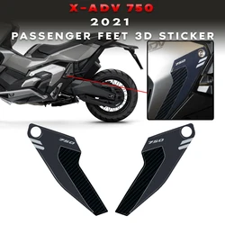 For Honda X-ADV750 XADV X-ADV 750 XADV750 Motorcycle Protector 3D Gel Passenger Foot Sticker Decal