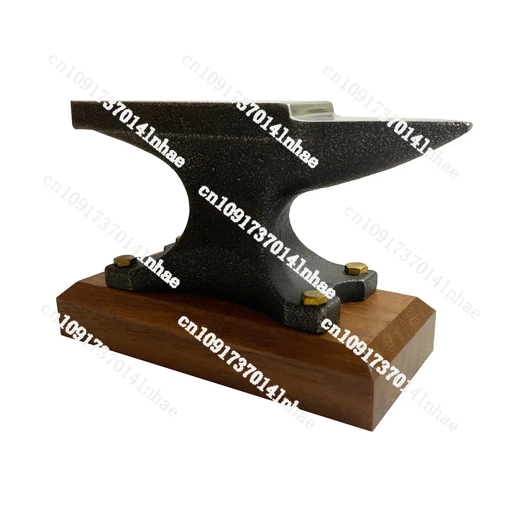 DIY Horn Anvil Alloy Steel Forming Work Surface Bench Tool Metal Beat Pad with Walnut Base for Gold and Silver Jewelry Making