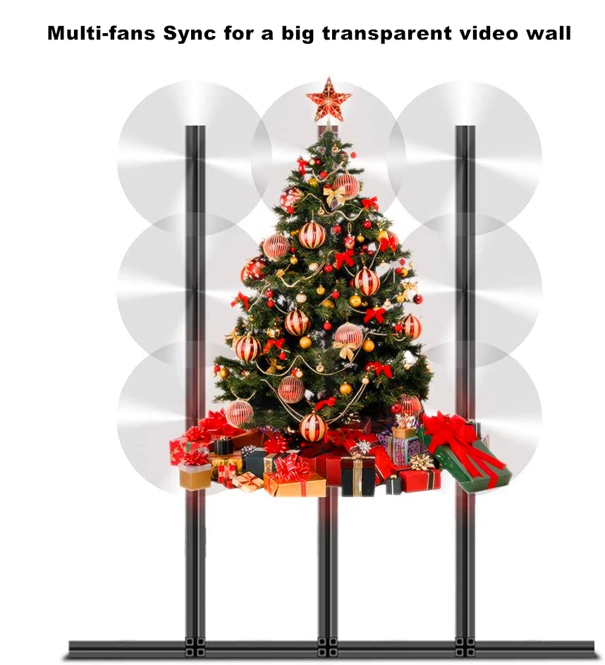 50/56/65/80cm Linux system LED Display 3D Hologram Fan LED Display Advertising  For Holographic APP WIFI Version