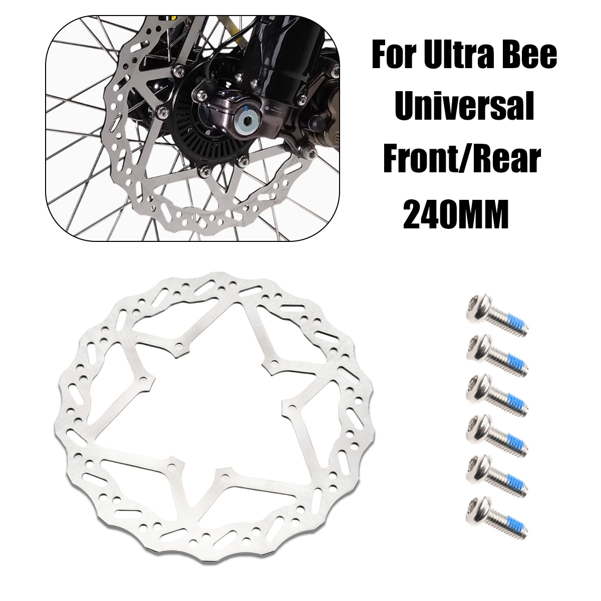 

240mm 6-Hole Front Rear Disc Brake Rotor, High Performance Replacement Parts for SURRON Ultra Bee Off-Road Electric Bike
