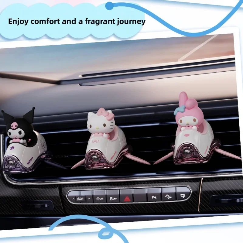 Deodorante per auto Sanrio My Melody - Clip di sfiato per astronave carina, purificatore d'aria per cartoni animati, regalo per decorazioni per auto (con licenza ufficiale)