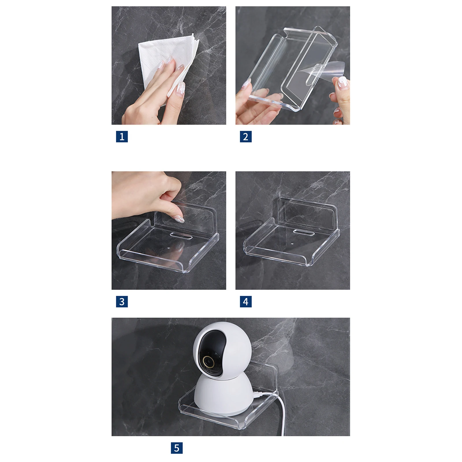 보안 카메라용 벽걸이 플로팅 스탠드 선반, 벽걸이 선반 보관 홀더, 거실 주방용 스피커 선반, 1kg