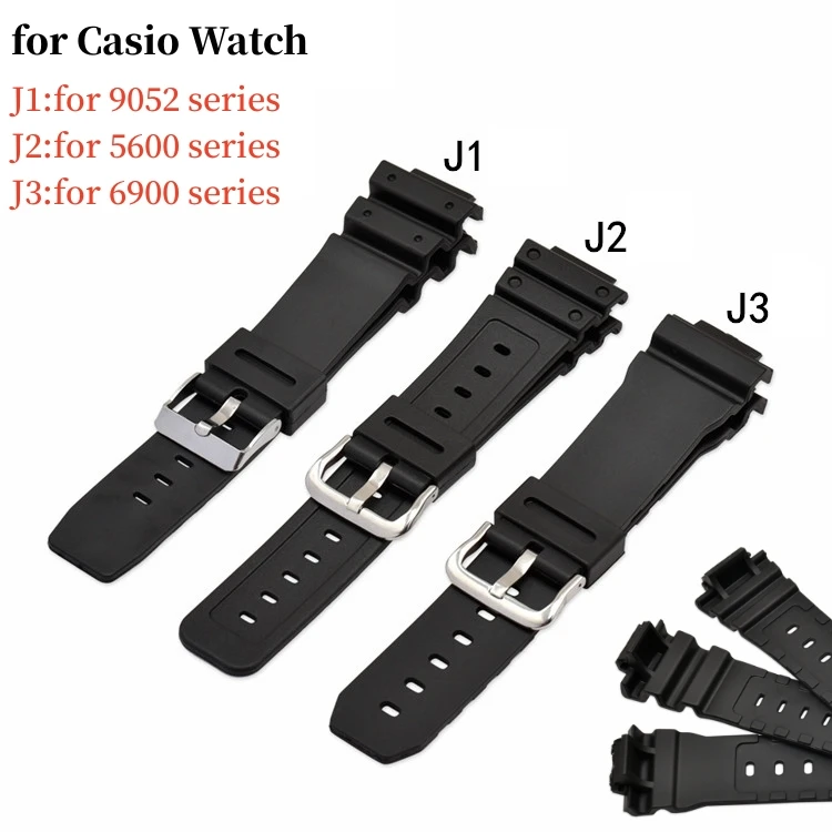 16mm Resin Strap for Casio DW-5600/5610 DW6900 DW9052 GW-M5610/5600 Sport Diving Rubber Watchband Bracelet Watch Accessories