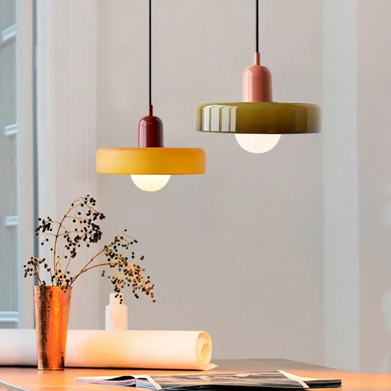 Nordic Retro Industrial LED Glass Chandelier Vintage Edison Bulb for Living Room Dining Room Bedroom Kitchen Home Decor Lighting
