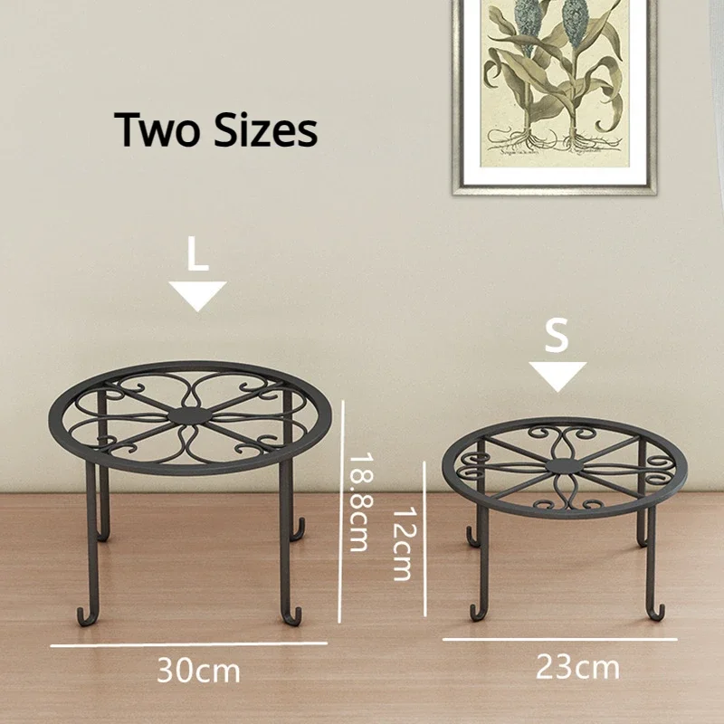 1PC Garden Storage Rack Stand Floor Display Shelf Potted Stander Wrought Iron Classic Style Plant Balcony Create Home Decor