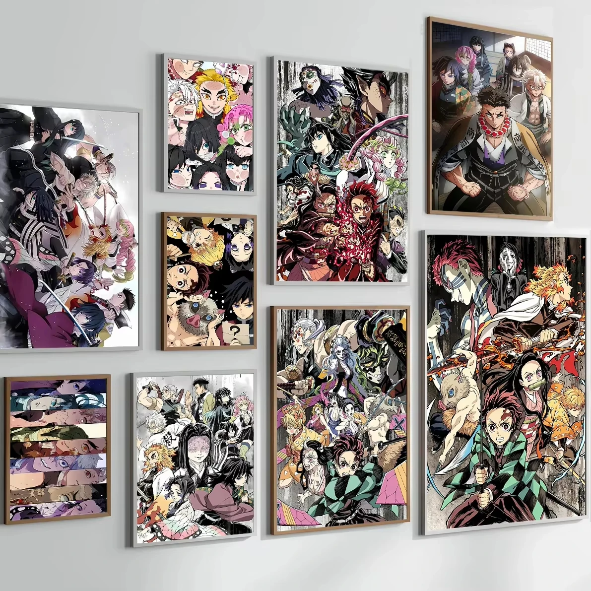 Pintura al óleo por número D-Demon Slayer decoración del hogar pintura pared dormitorio decoración de la habitación regalo sin marco