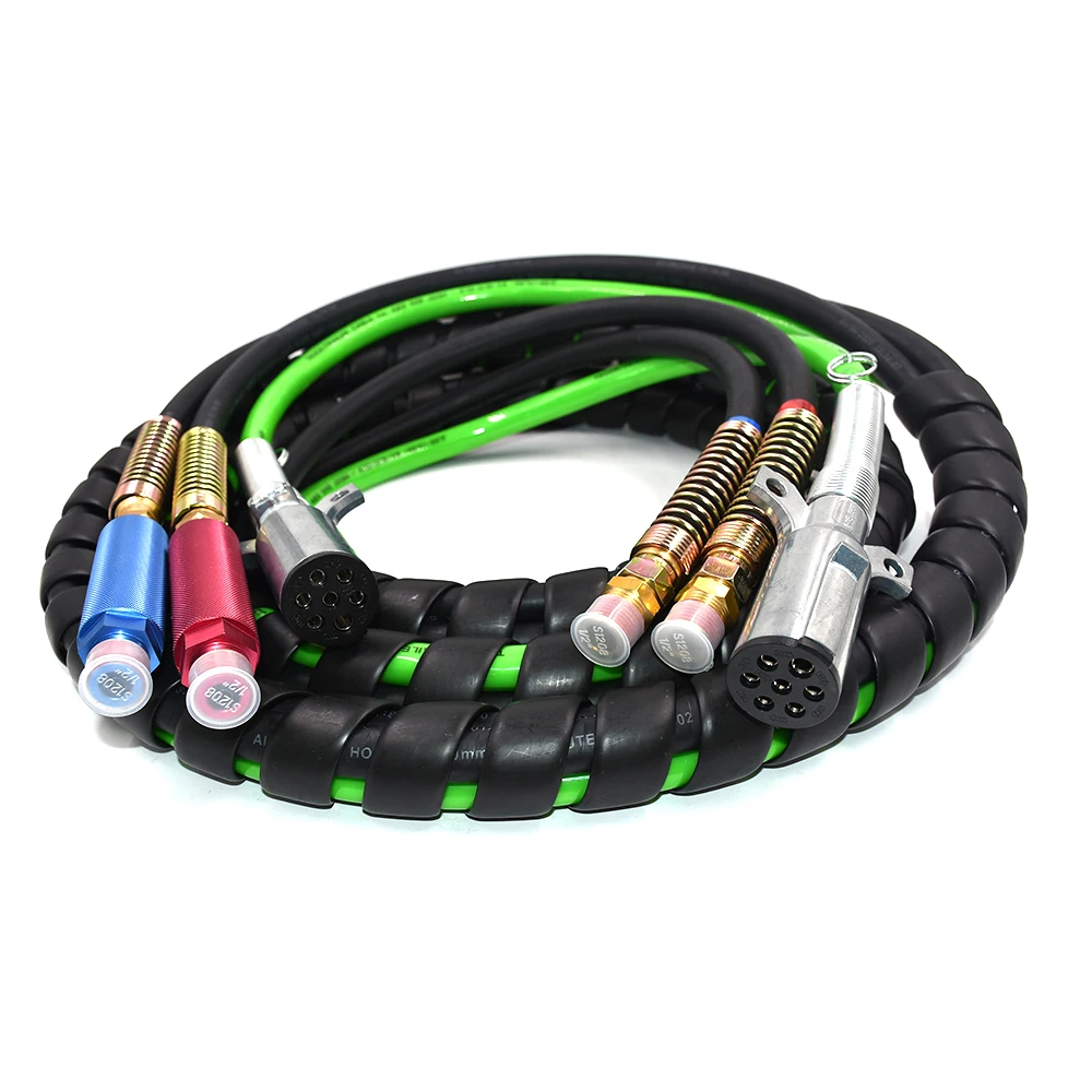 In stock Wholesales  3-IN-1 ELECTRICAL & AIR brake hose assemblies  12ft Length