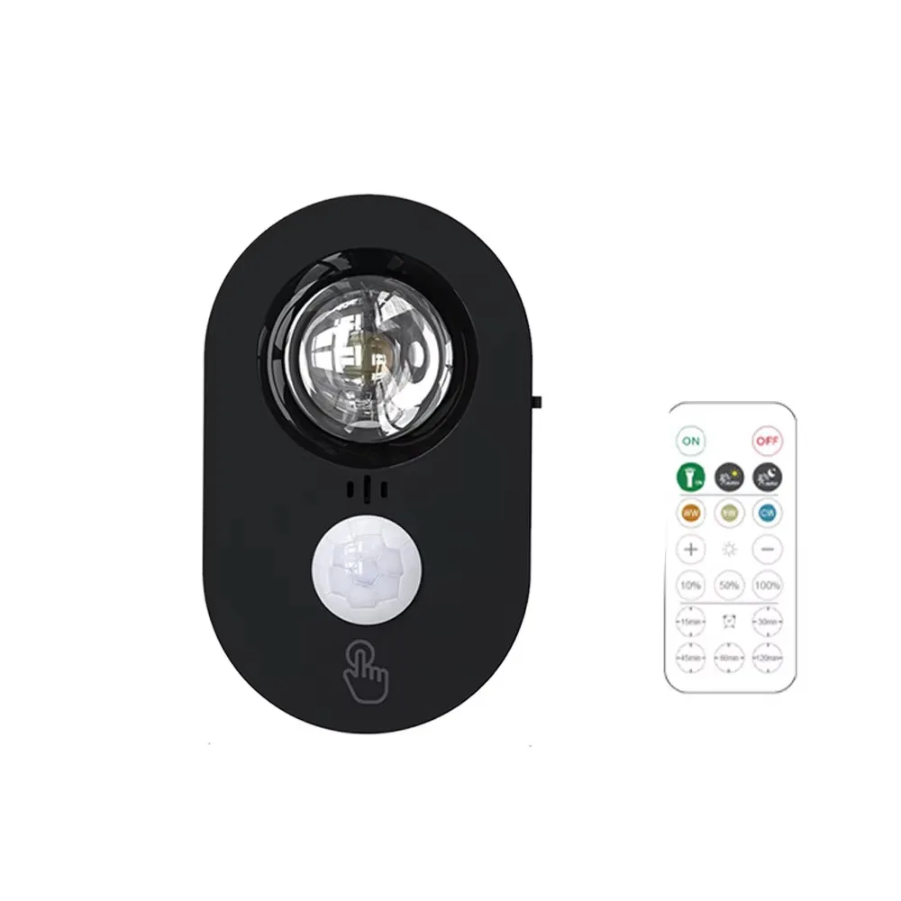 

USB Rechargeable Human Body Sensing Night Light Remote Control 3000K-6000K Intelligent LED Lamp Motion Sensor Dimmable